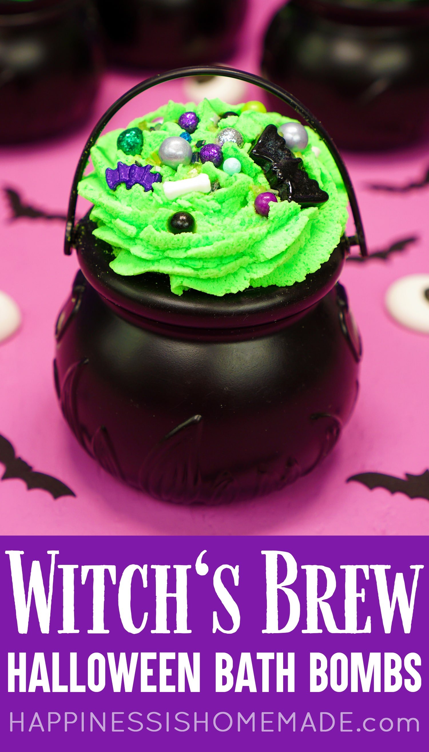 witch\'s brew cauldron halloween bath bombs