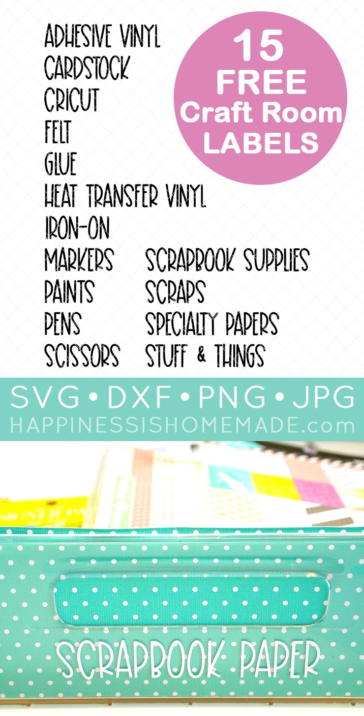 free craft room labels for organization