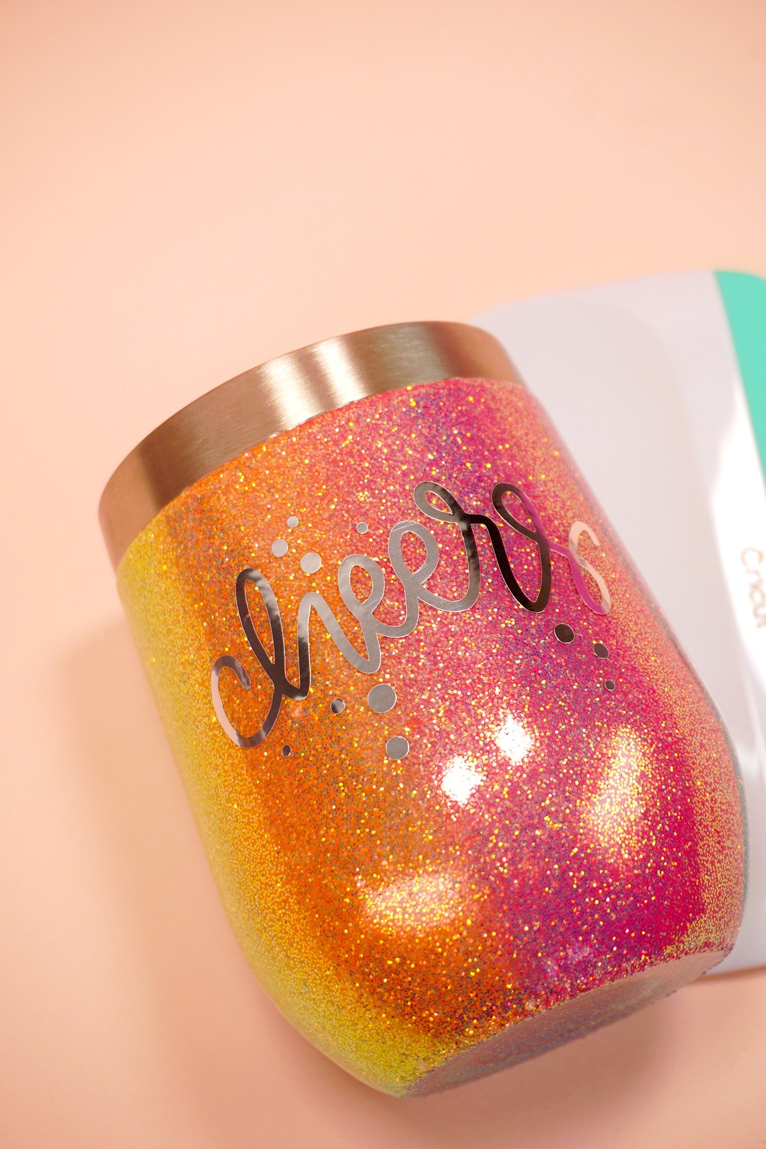 revealed cheers svg file on finished tumbler