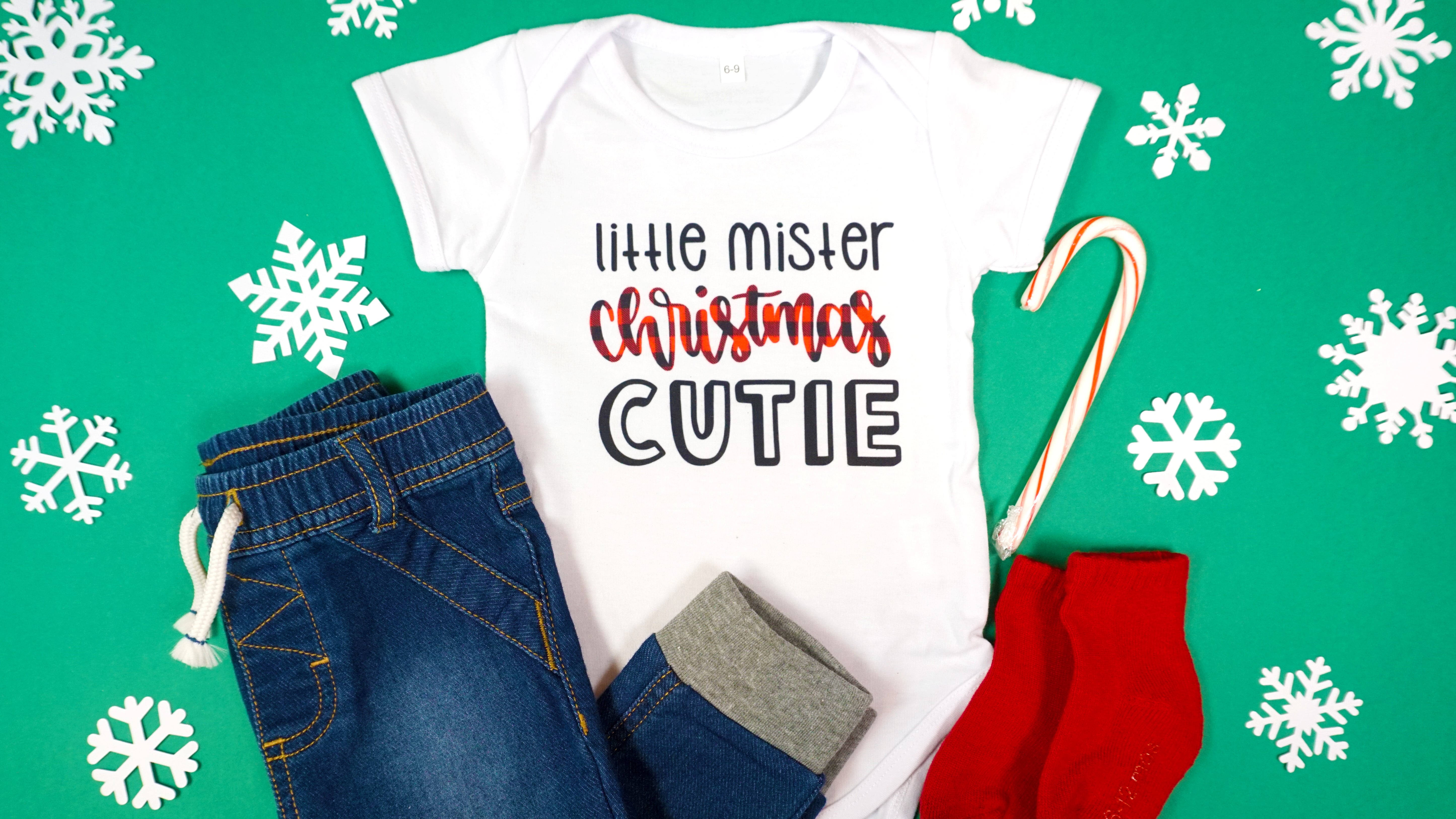 little mister christmas cutie shirt with accessories