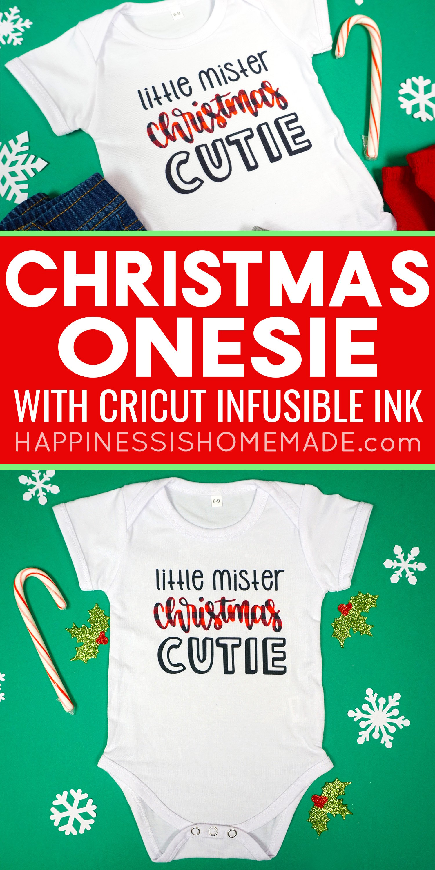 christmas onesie with cricut infusible ink