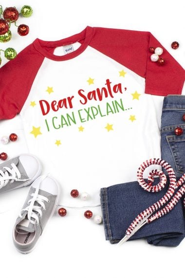 dear santa christmas shirt and accessories