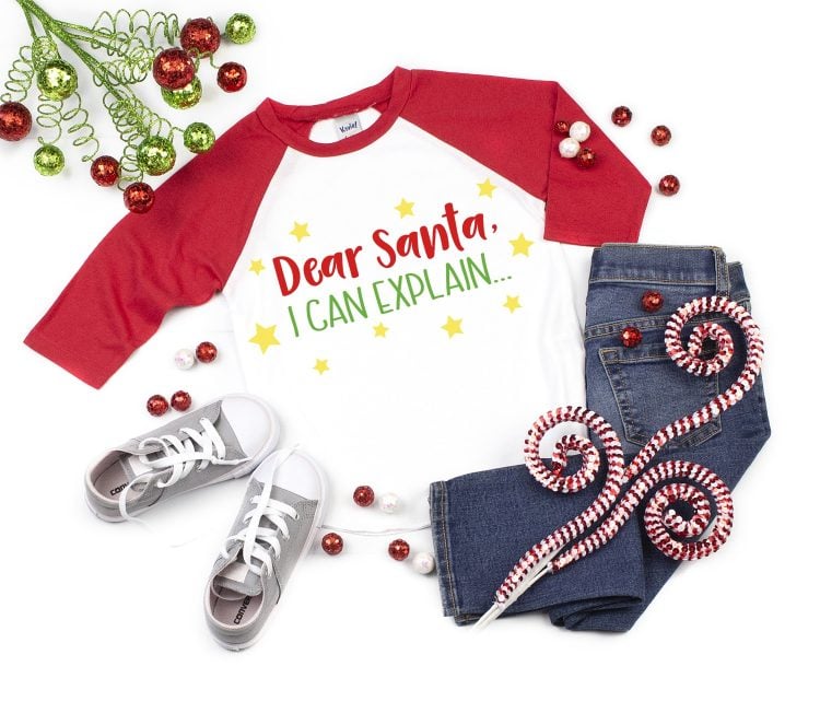 dear santa christmas shirt and accessories