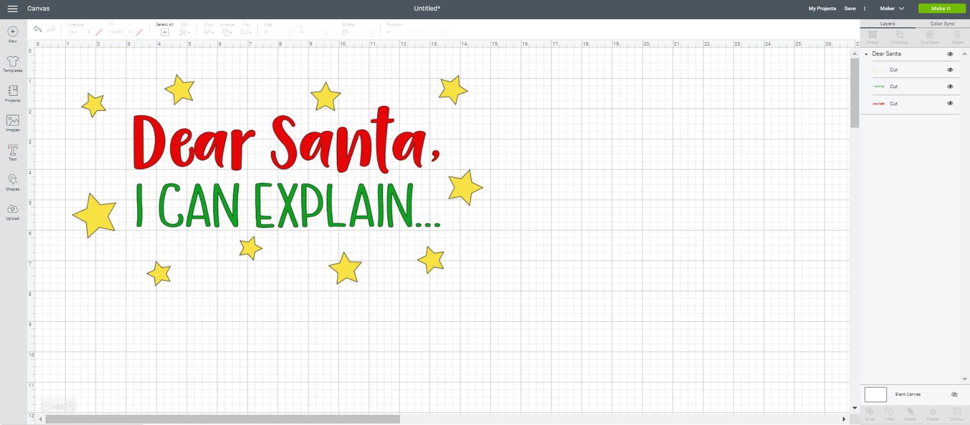 santa i can explain file in cricut design space