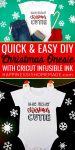 quick and easy diy christmas onesie with cricut infusible ink