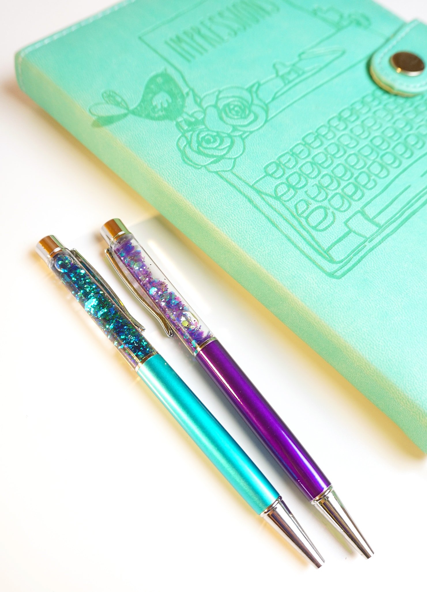 DIY glitter pens and stationary