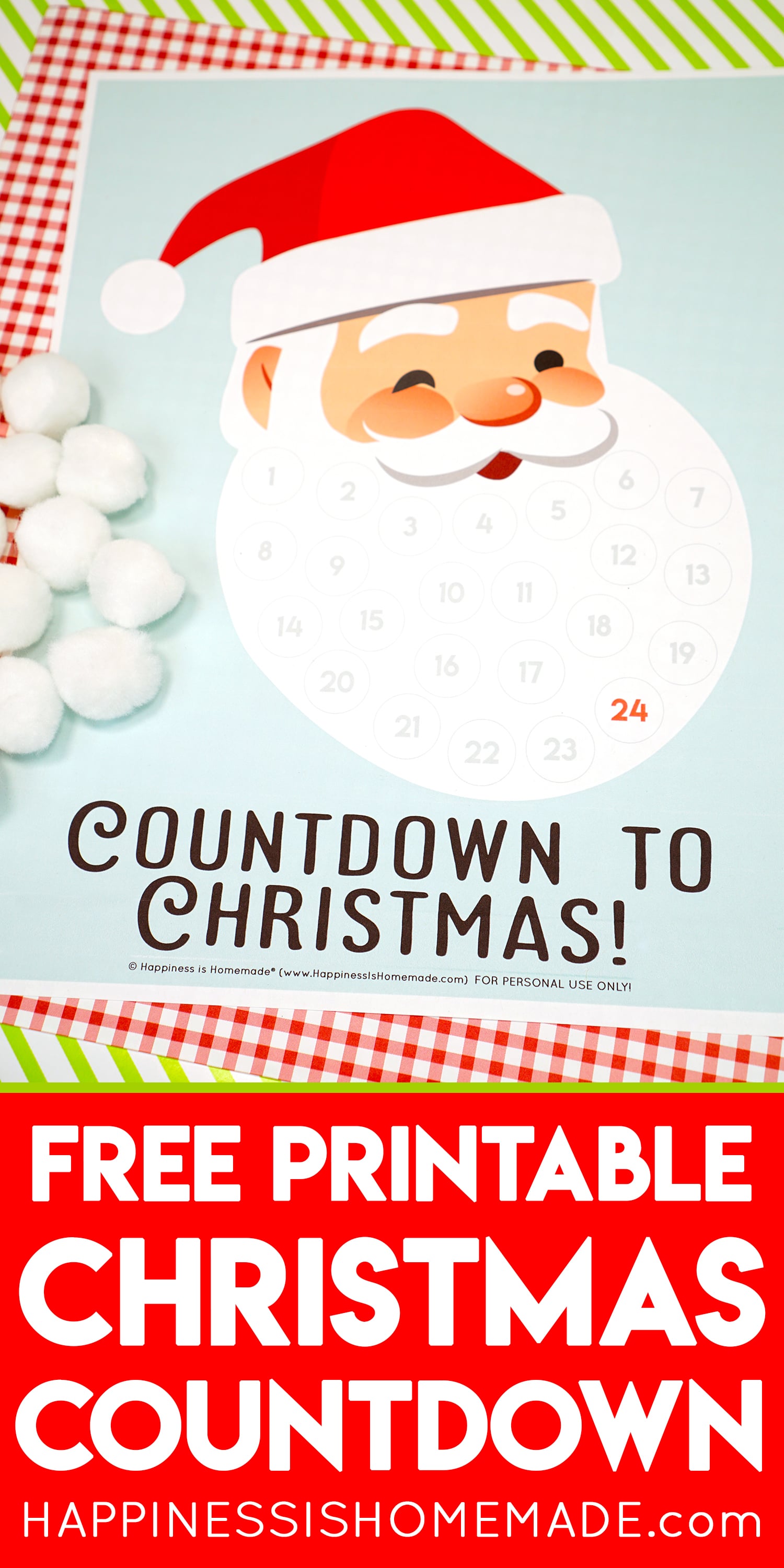 printable count down to christmas tracker