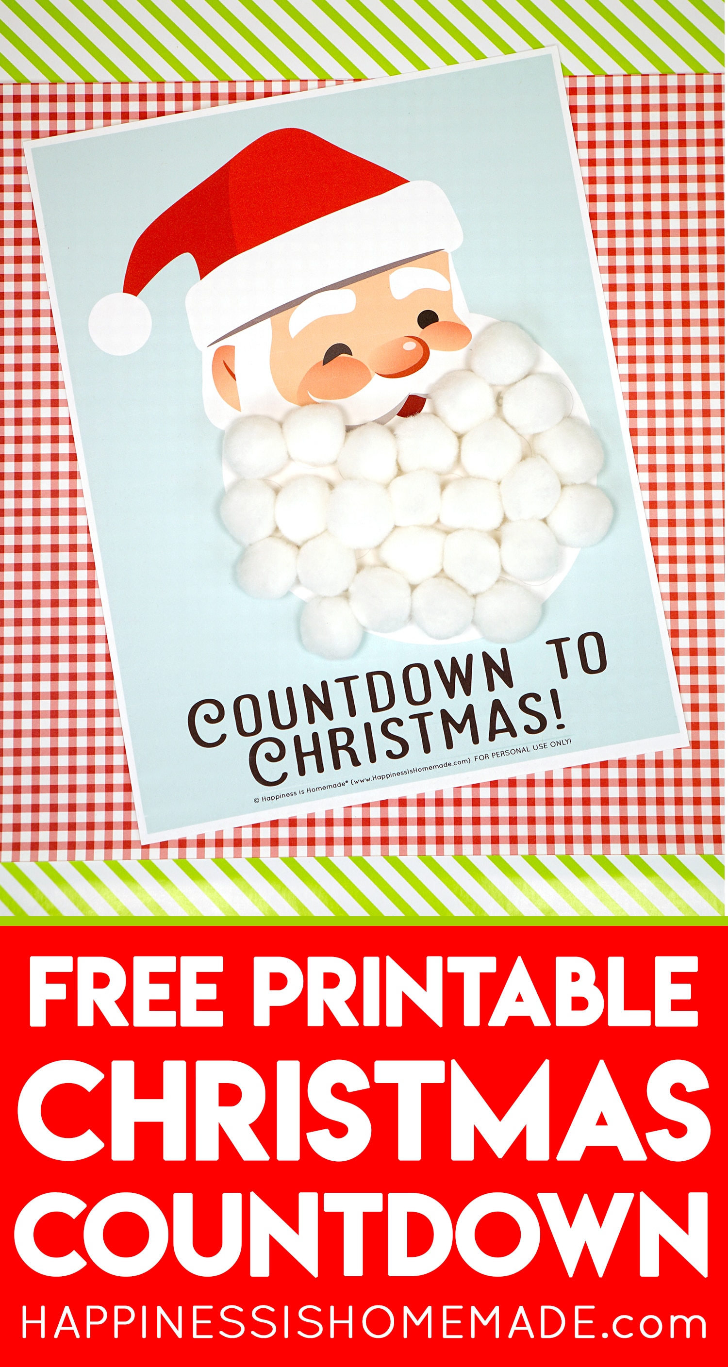 printable santa claus christmas count down