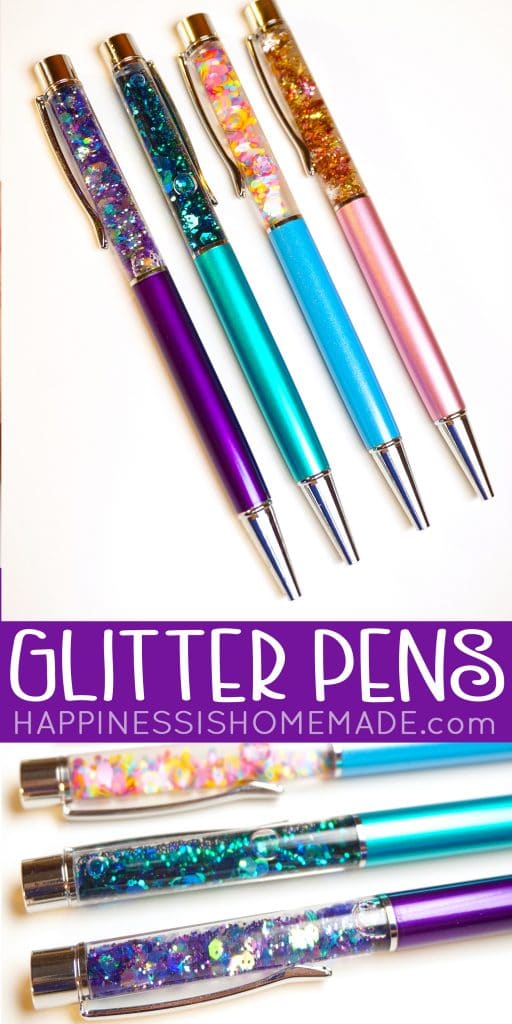 glitter pens DIY craft pin