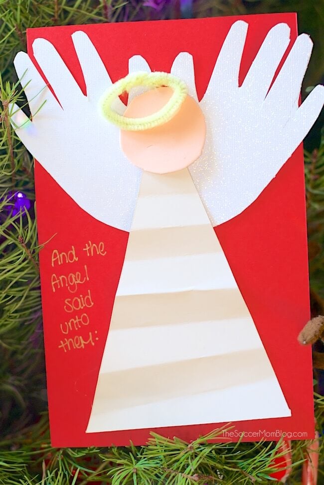 handprint angel christmas craft