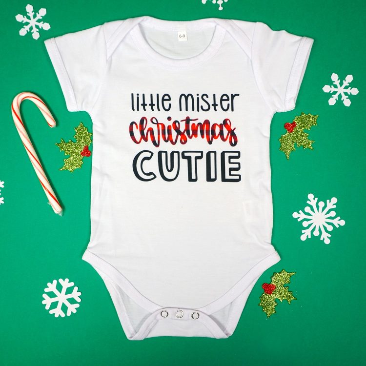 little mister christmas cutie onesie