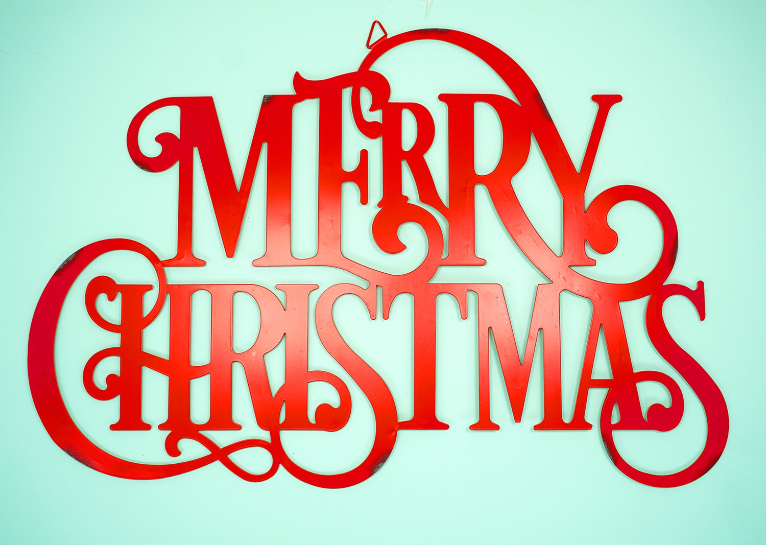 merry christmas sign in red