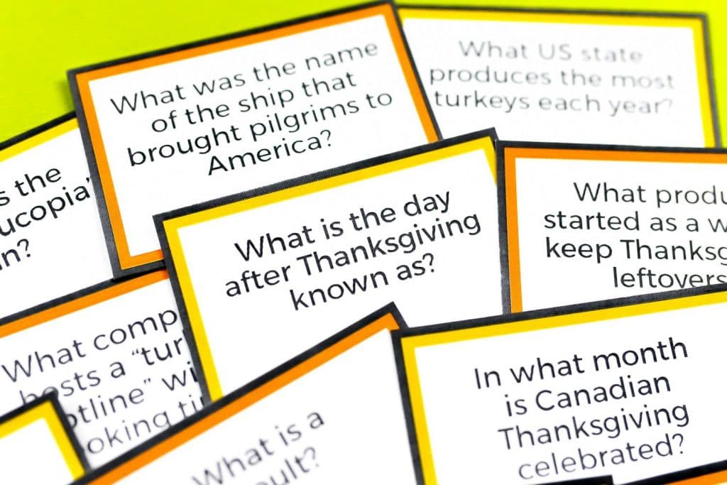 printable thanksgiving trivia cards