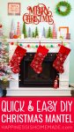quick and easy DIY Christmas mantel