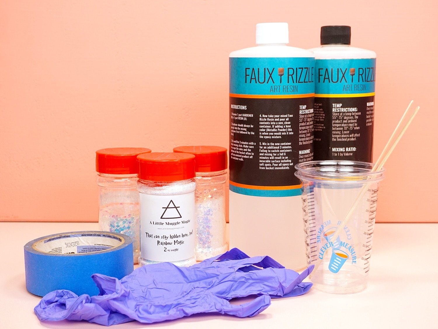 supplies to make a resin glitter tumbler