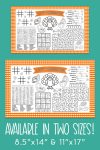 thanksgiving printable placemats available in two sizes 