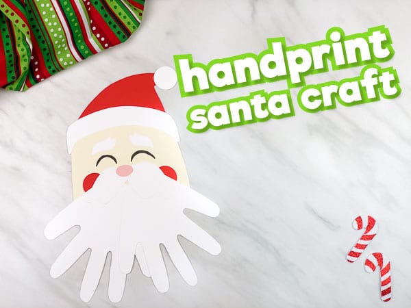 handprint santa face kids craft 
