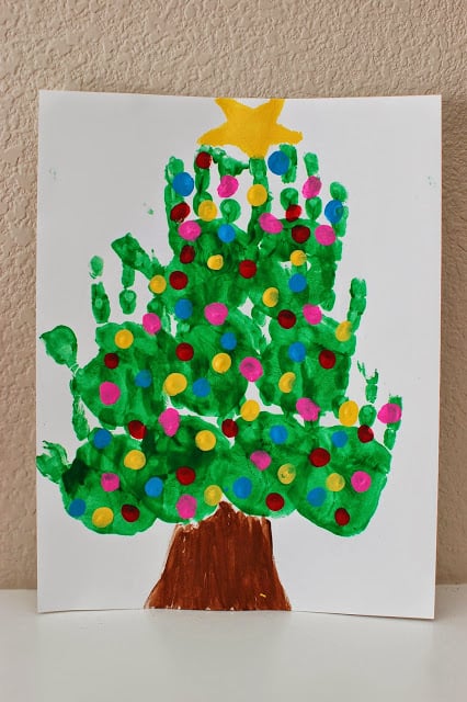 handprint christmas tree craft