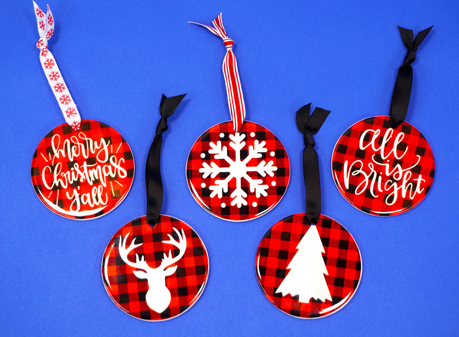 ornaments with strings tied from them