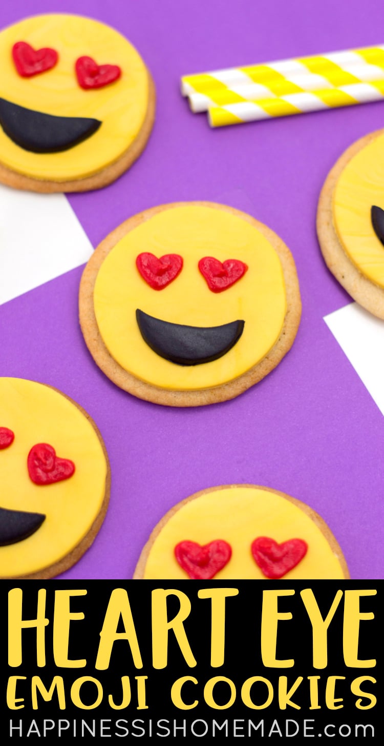Heart Eye Emoji Cookies