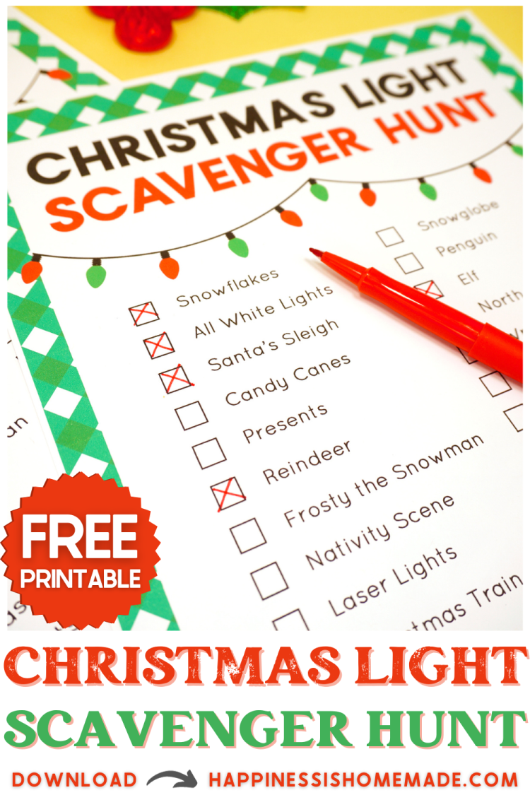 free printable christmas scavenger hunt 