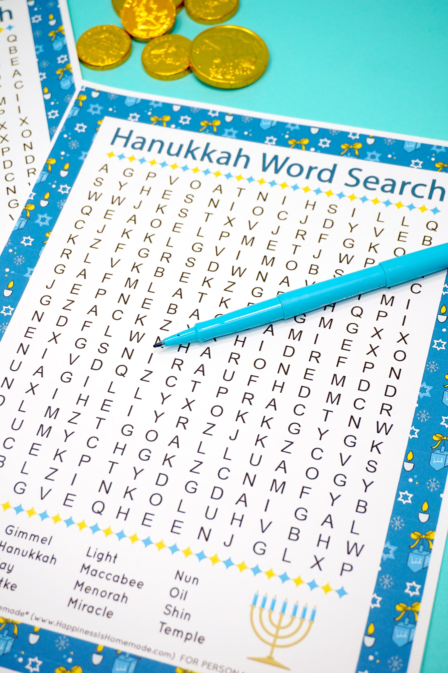 Hanukkah Word Search For Kids Adults Happiness Is Homemade