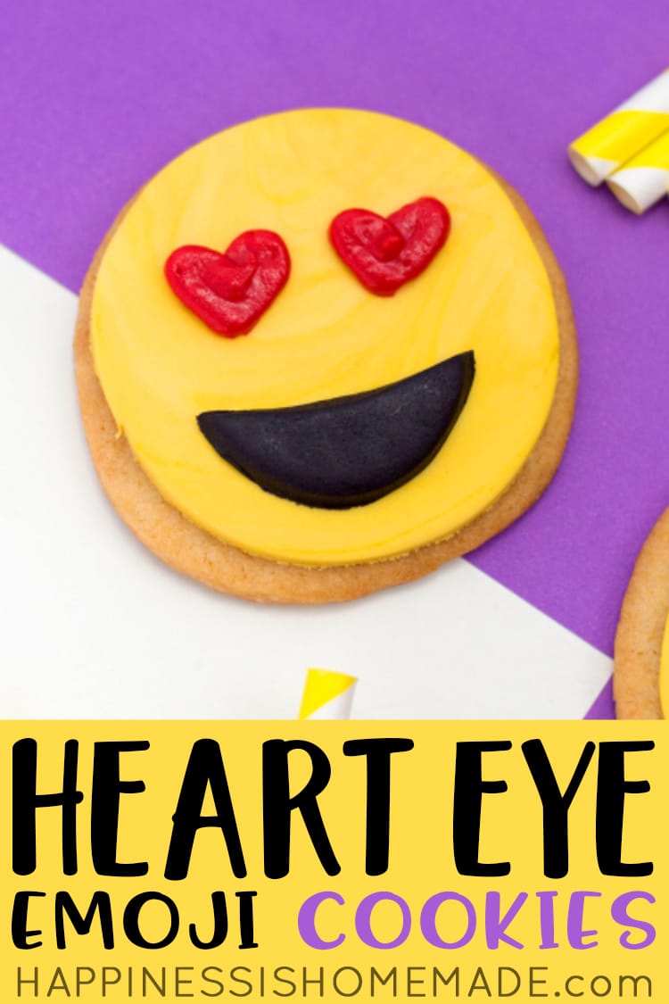 Heart Eye Emoji Cookies