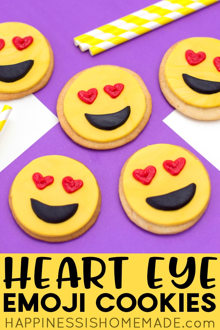 Heart Eye Emoji Cookies