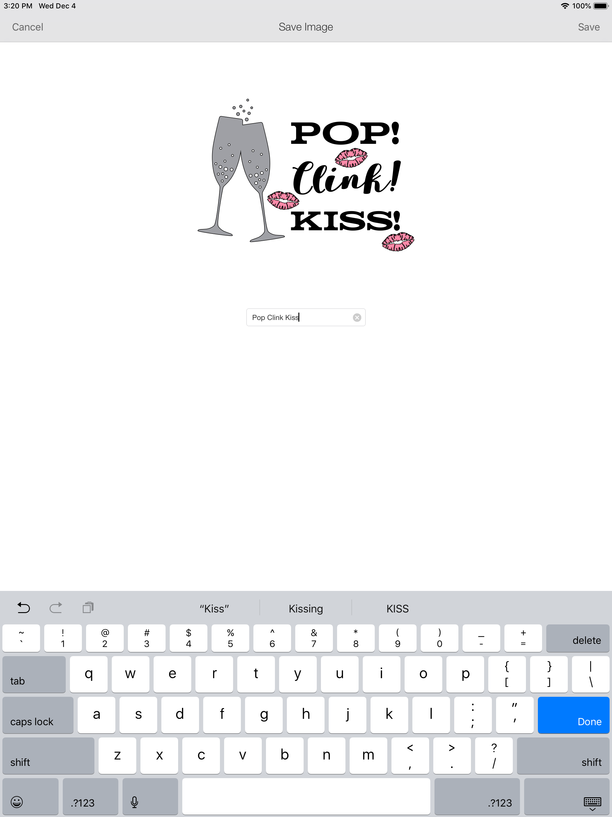 pop clink kiss svg file and keyboard pop up