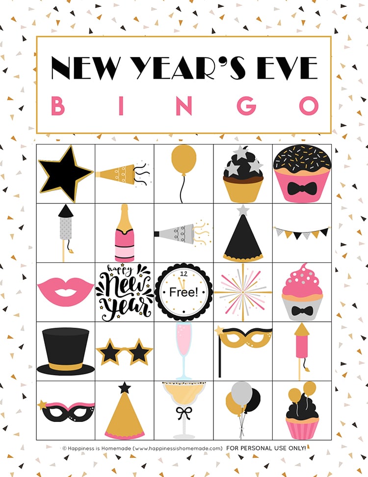 Printable New Year's Game