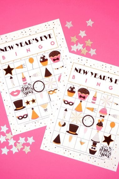 new years eve printable bingo game