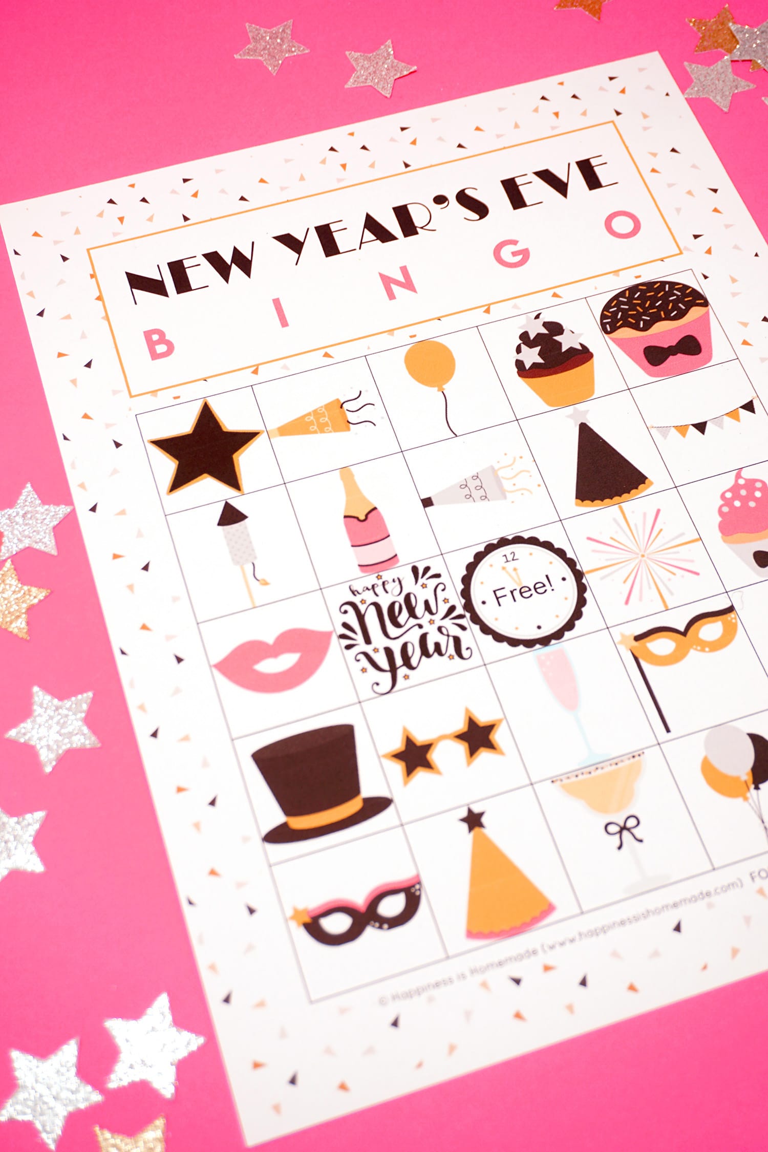 New Year's Eve Bingo Printable Happiness is Homemade