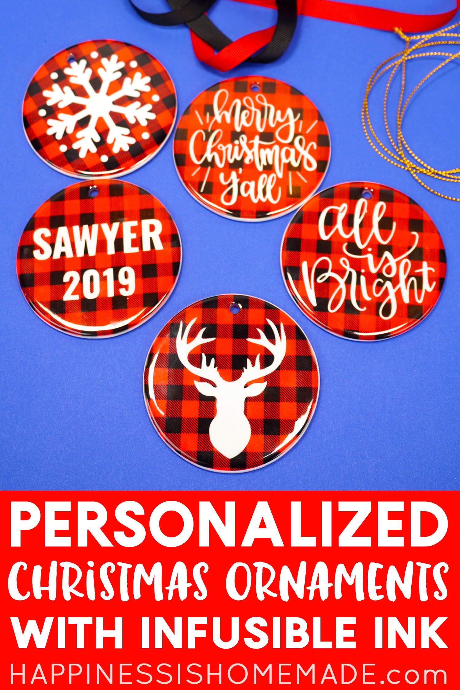 Personalized Christmas Ornaments With Infusible Ink