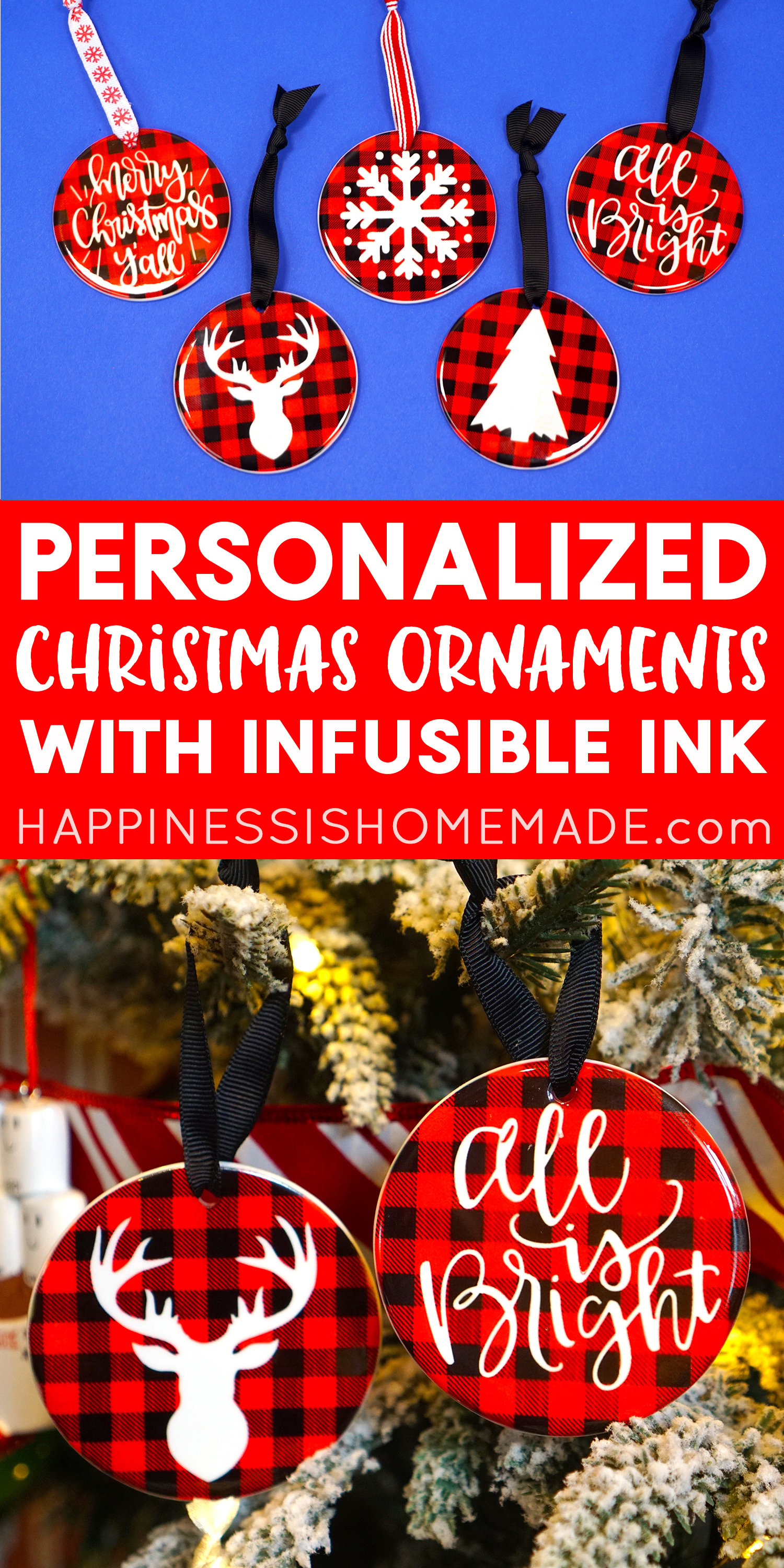 Personalized Christmas Ornaments With Infusible Ink