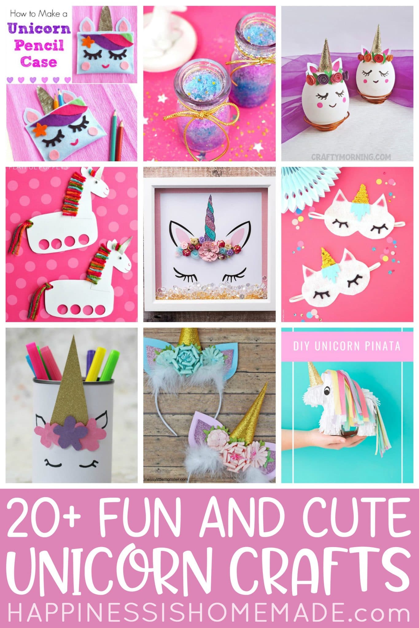 20 cute unicorn crafts for kids and adults happiness is
