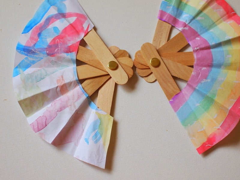 craft sticks made into fans