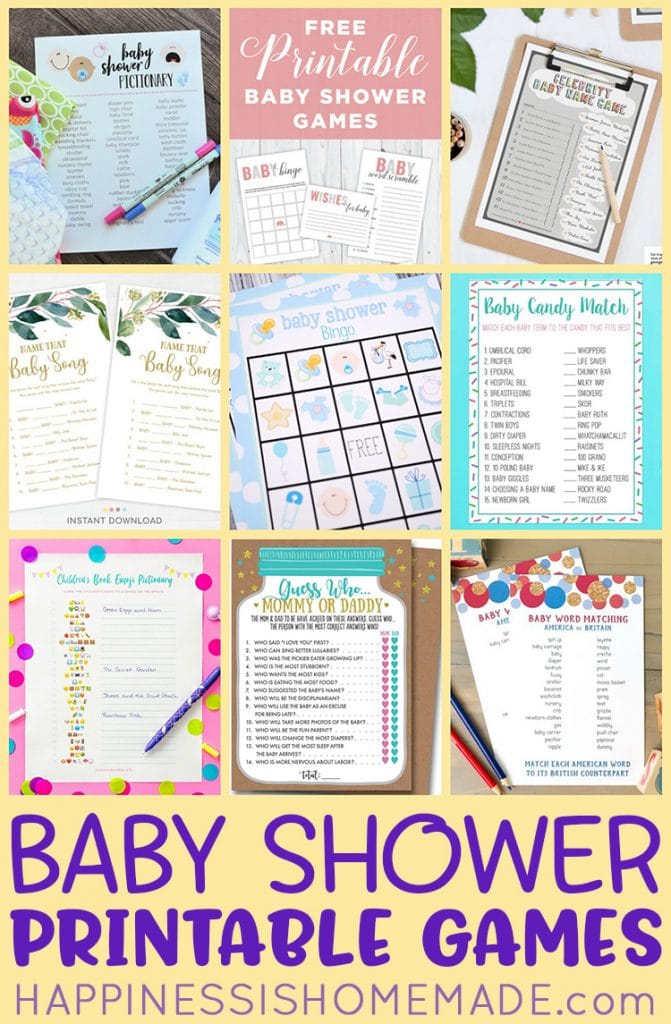 baby shower printable game