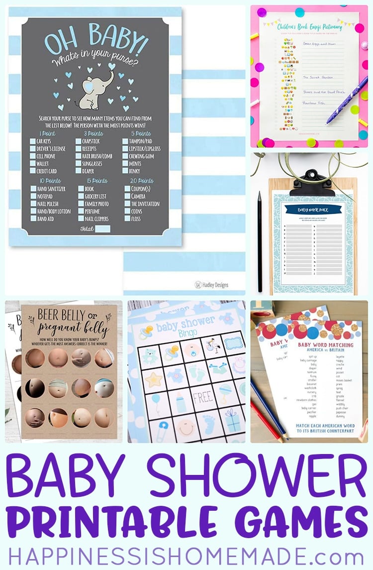 baby shower printable games