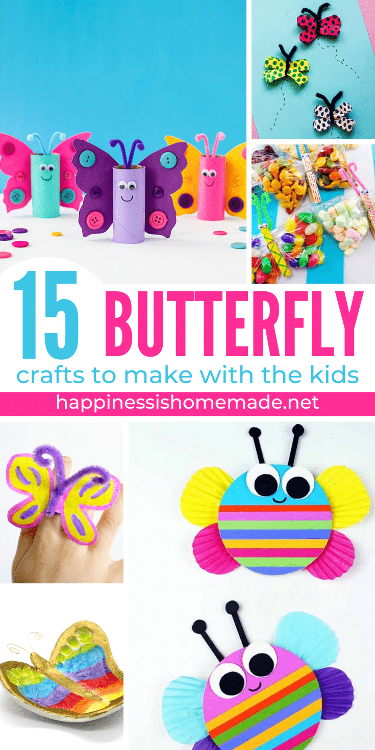 15 Butterfly Crafts for Kids - Happiness is Homemade