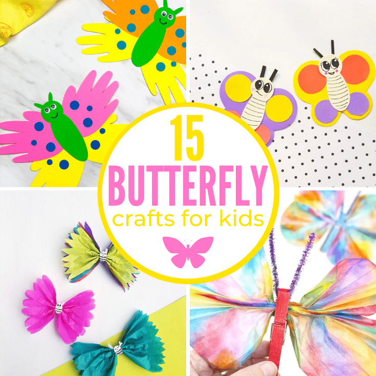 25+ Colorful Butterfly Crafts For Kids - I Heart Crafty Things