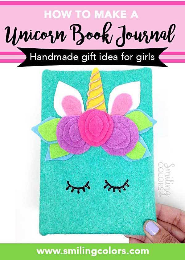 unicorn book journal gift for girls 