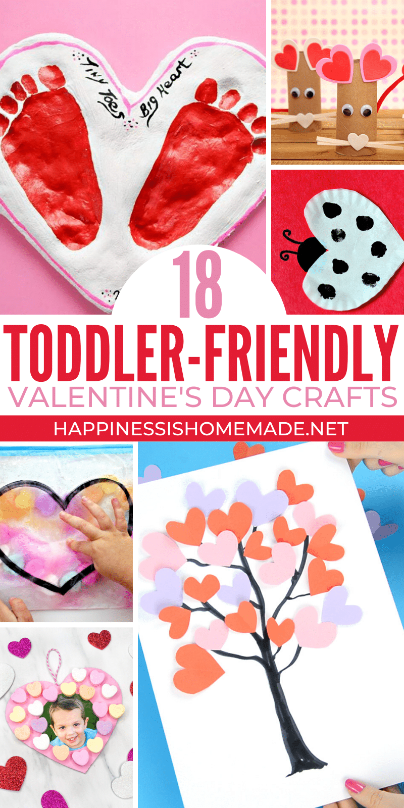 18 Valentine Crafts for Toddlers - Happiness is Homemade