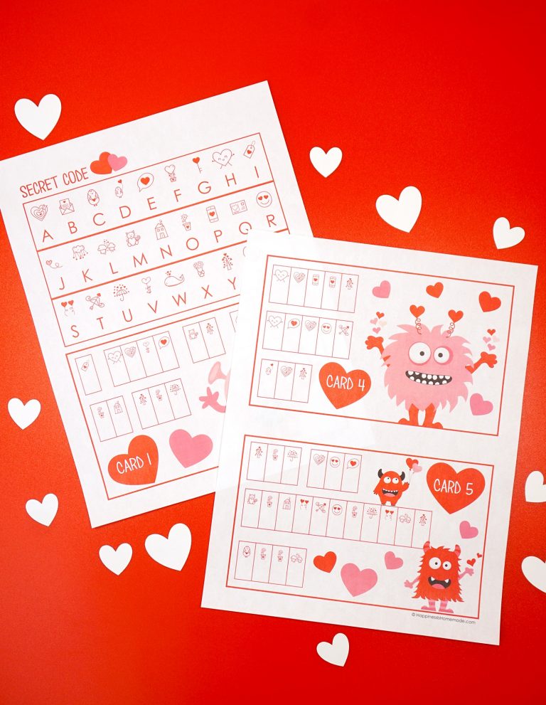 Printable Valentine’s Day Game for Kids: Crack the Code