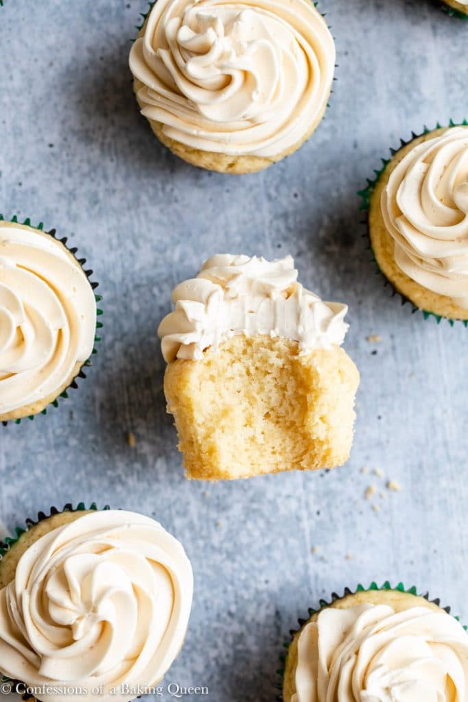 baileys cupcakes on table