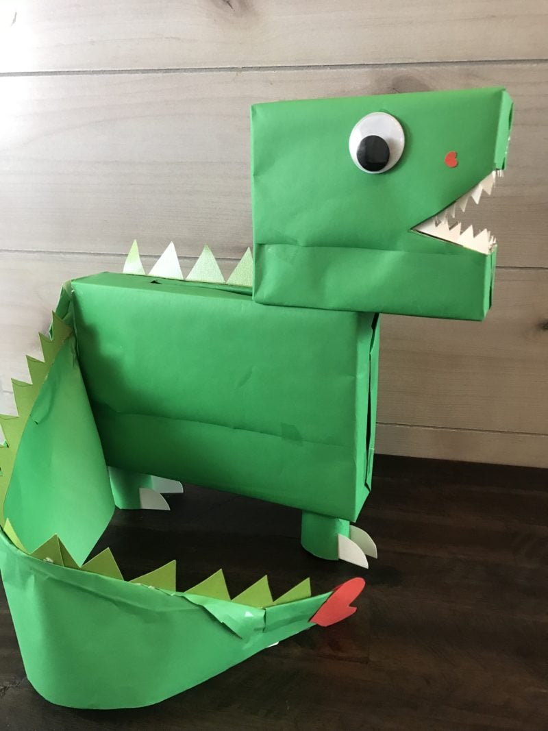 cute dinosaur valentine card box