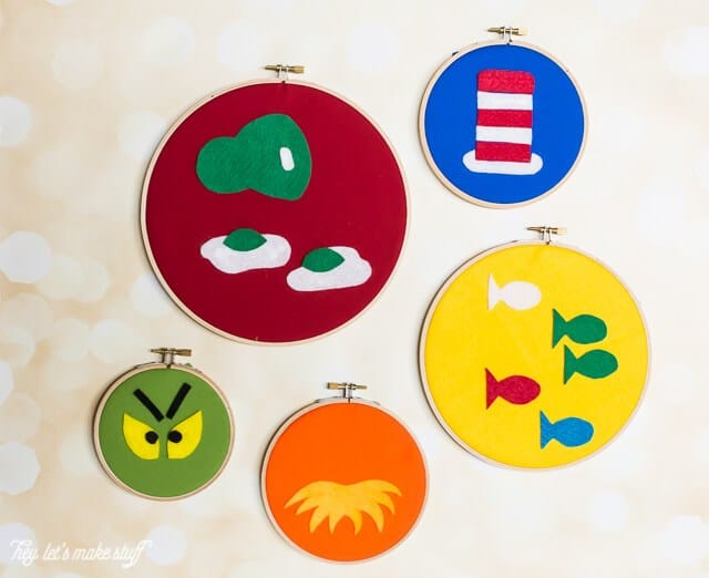 dr seuss decorative embroidery hoops