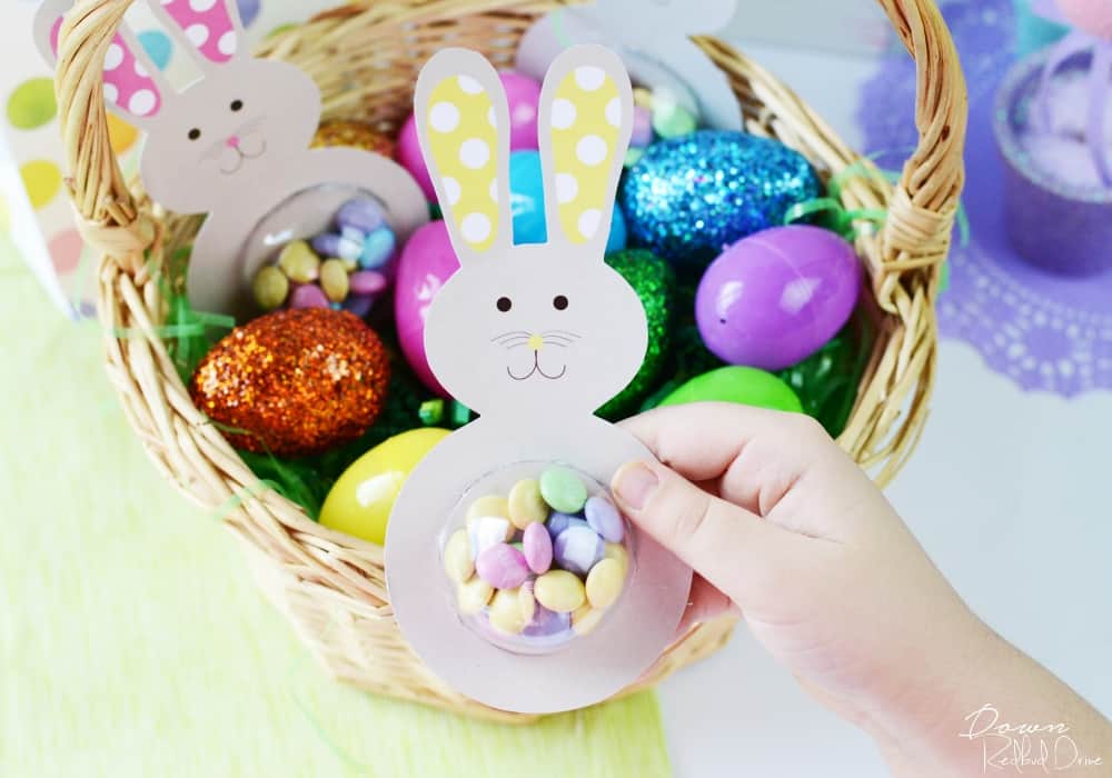 easter bunny treats with easter basket