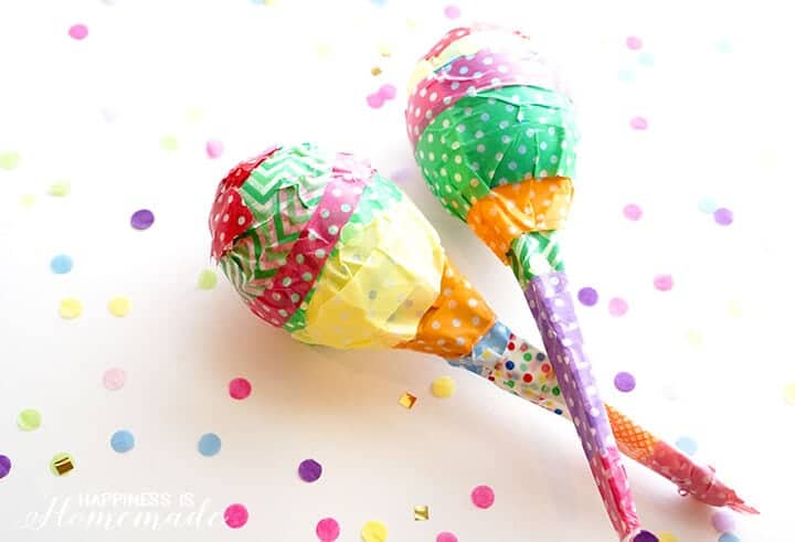 egg shaker maracas with confeti