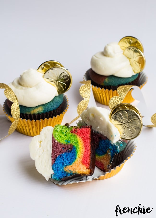 end of the rainbow cupcakes