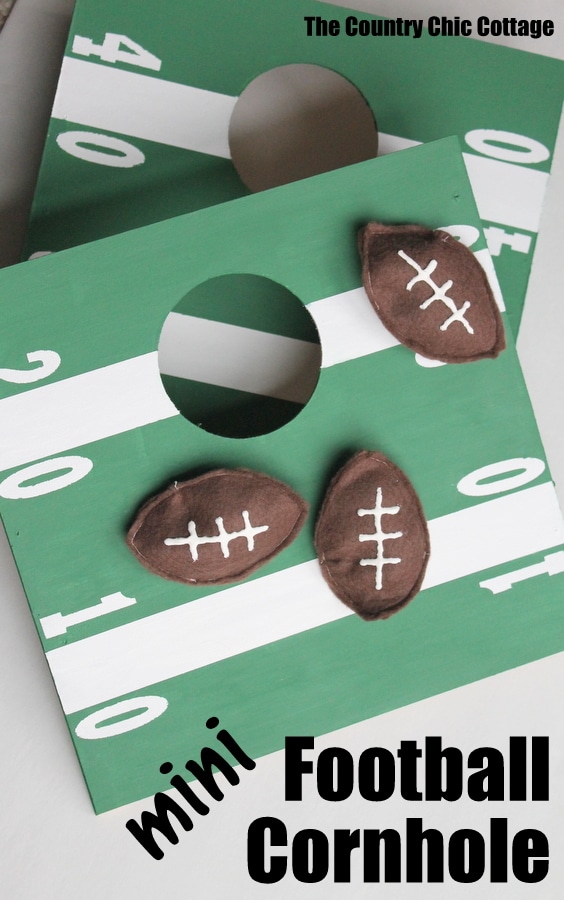 mini football cornhole game